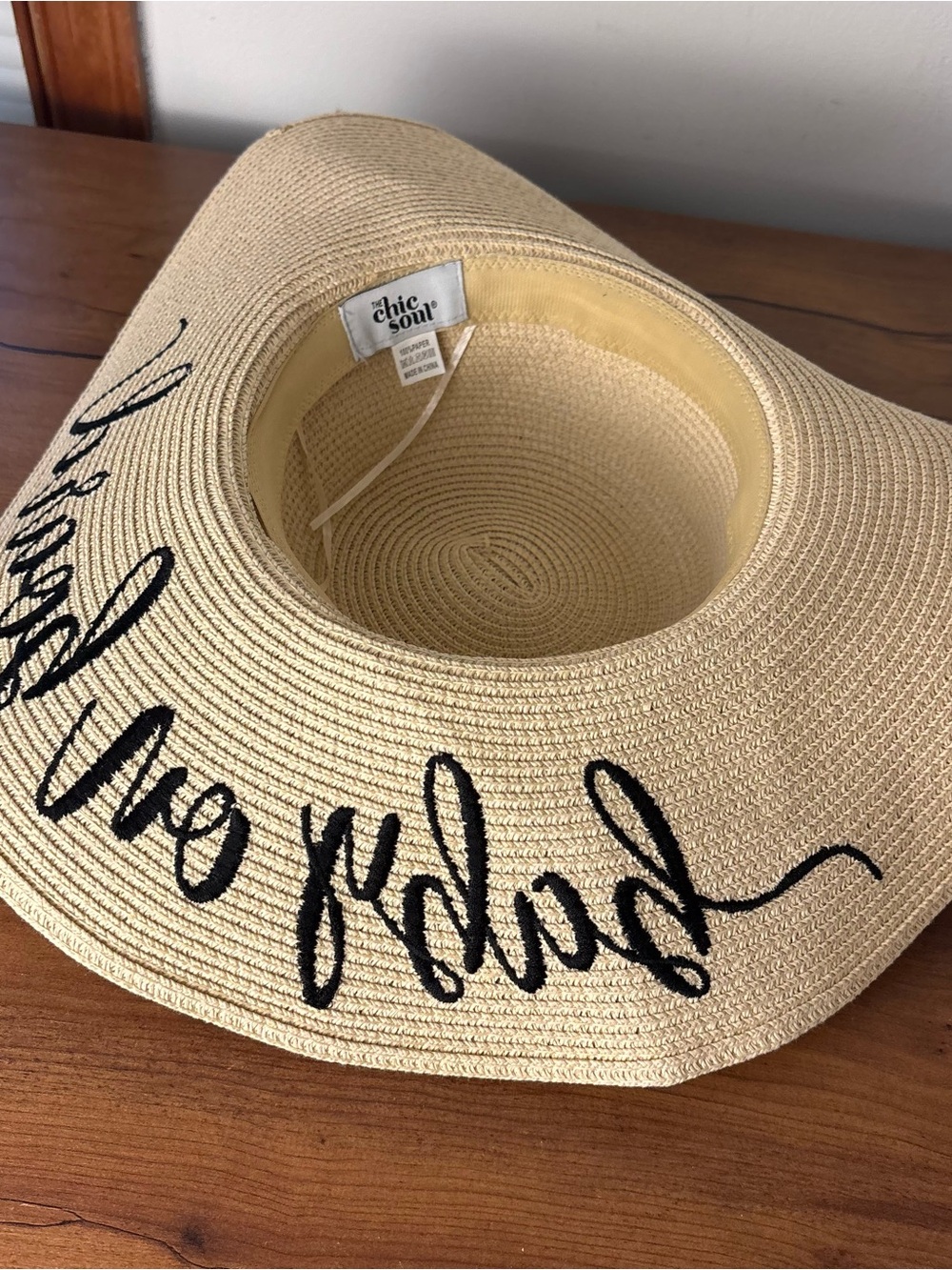 Baby on Board Embroidered Sun Hat Baby Shower Babymoon Straw Beach Hat Summer - Picture 7 of 7